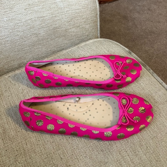 Cat & Jack Other - Cat and jack pink and gold polka dot flats